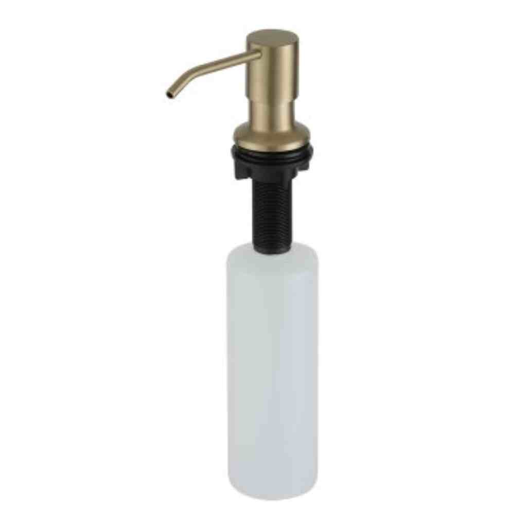Дозатор для жидкого мыла кухонный, Frap, встраиваемый, пластик, 300 мл, золото, F408-3