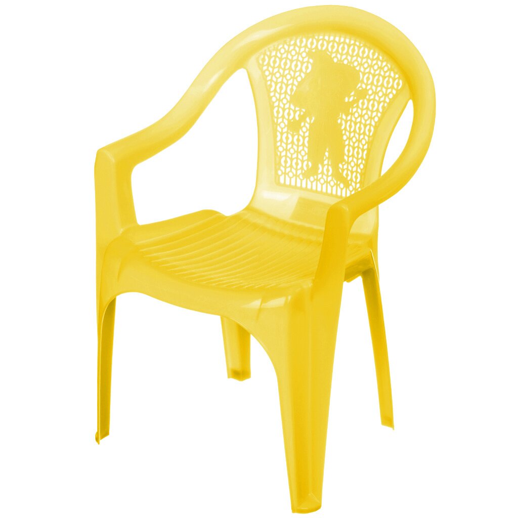 Стульчик детский пластик, Стандарт Пластик Групп, 38х35х53.5 см, желтый стульчик детский пластик радиан лайм 10200116