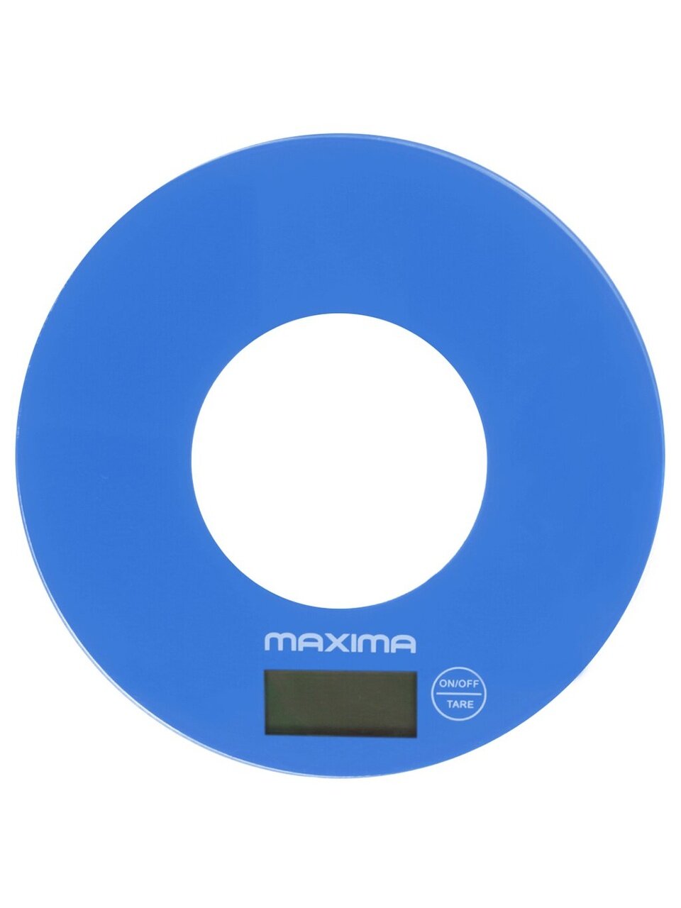 Весы кухонные электронные, стекло, пластик, Maxima, MS-067 Зима, платформа, точность 1 г, до 5 кг, голубые