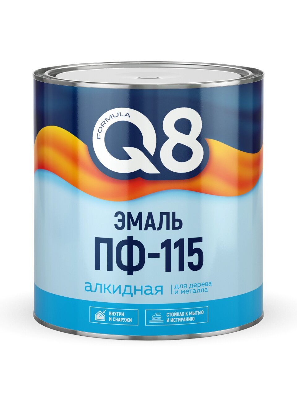 Эмаль Formula Q8, ПФ-115, алкидная, глянцевая, красно-коричневая, 2.7 кг