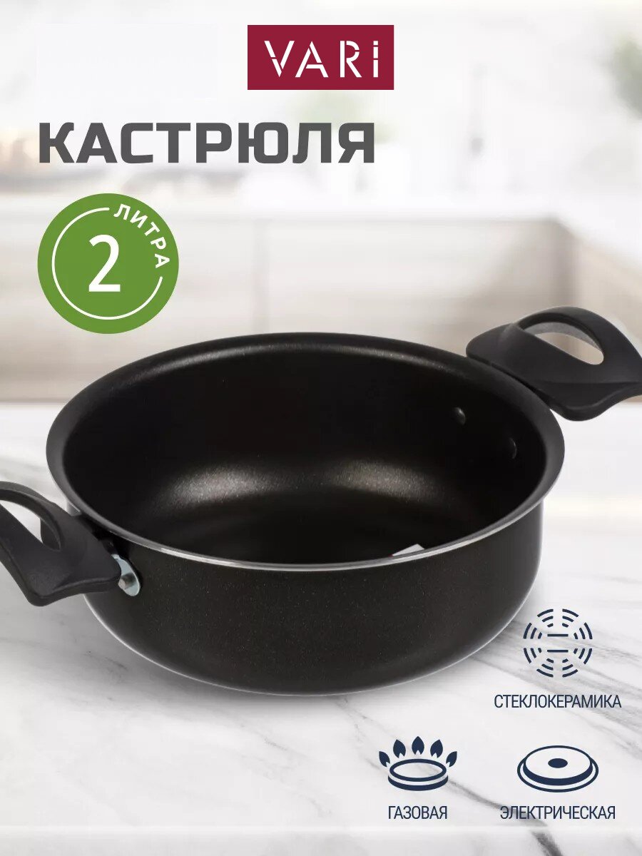 Кастрюля алюминий, антипригарное покрытие, 2 л, Vari, LCS45118
