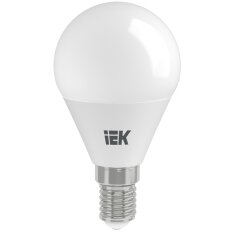 Лампа светодиодная E14, 7 Вт, 60 Вт, 230 В, шар, 4000 К, свет нейтральный белый, IEK, G45, LED