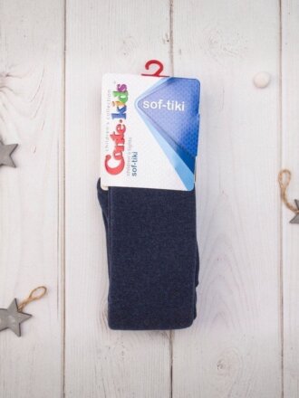 Колготки детские махра, Conte-kids, Sof-Tiki, темно-синие, р. 80-86, 7С-38СП