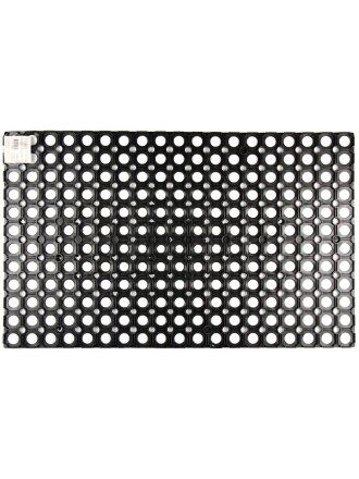 Коврик грязезащитный, 50х80 см, прямоугольный, резина, резиновая ячейка, черный, Svart mjuk, 92202