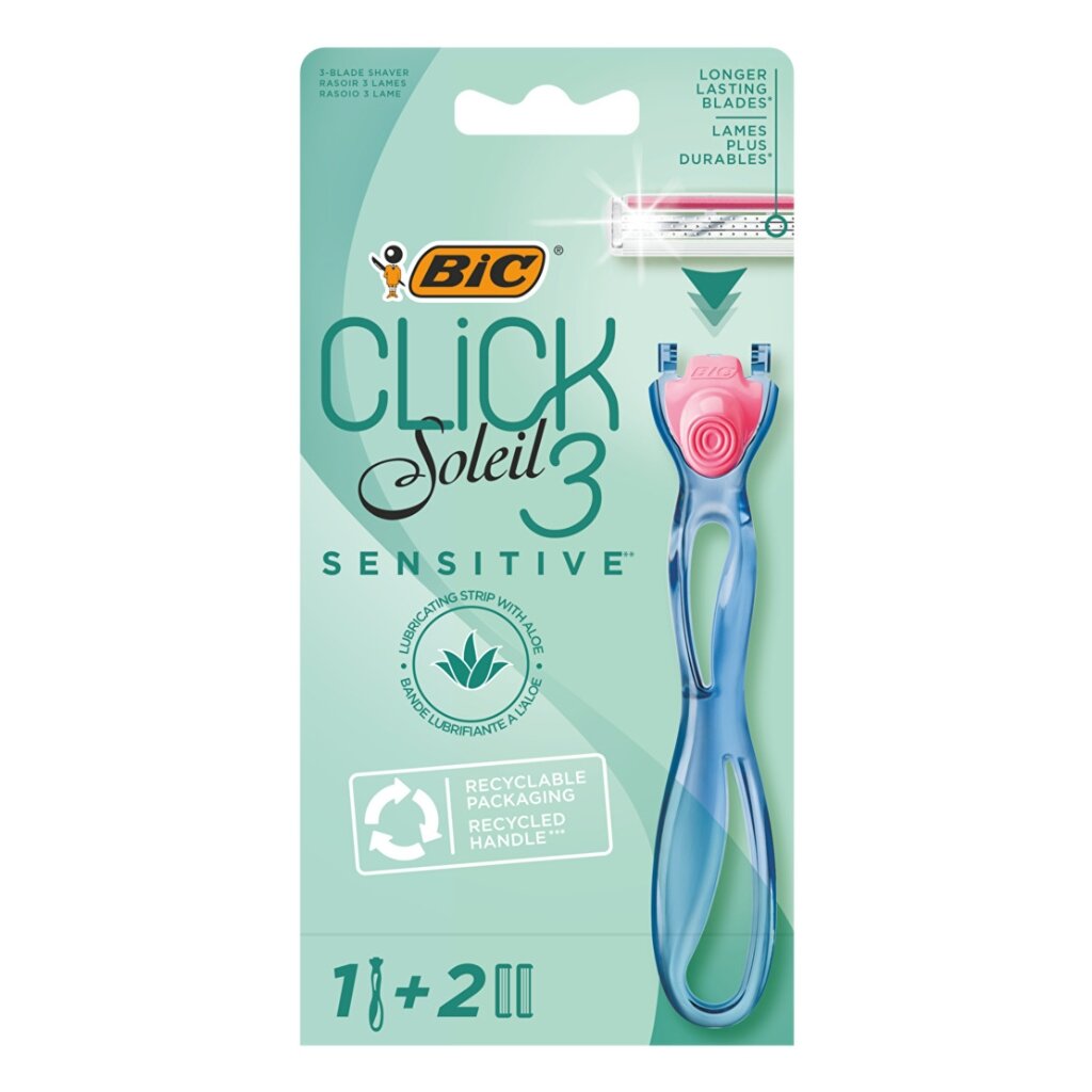 Станок для бритья Bic Click Sensitive для женщин 3 лезвия 2 сменные кассеты 921402 494₽