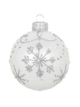 Елочный шар Графика 60, 6.5 см, стекло, КУ-65-224285