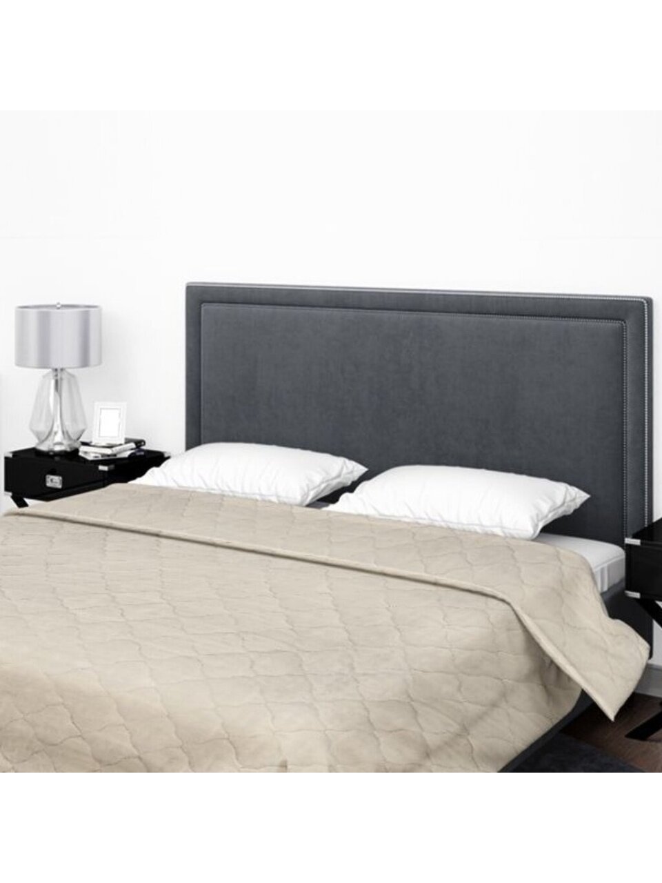 Покрывало евро, 200х210 см, 100% полиэстер, микрофибра, двухстороннее, Бояртекс, слоновая кость