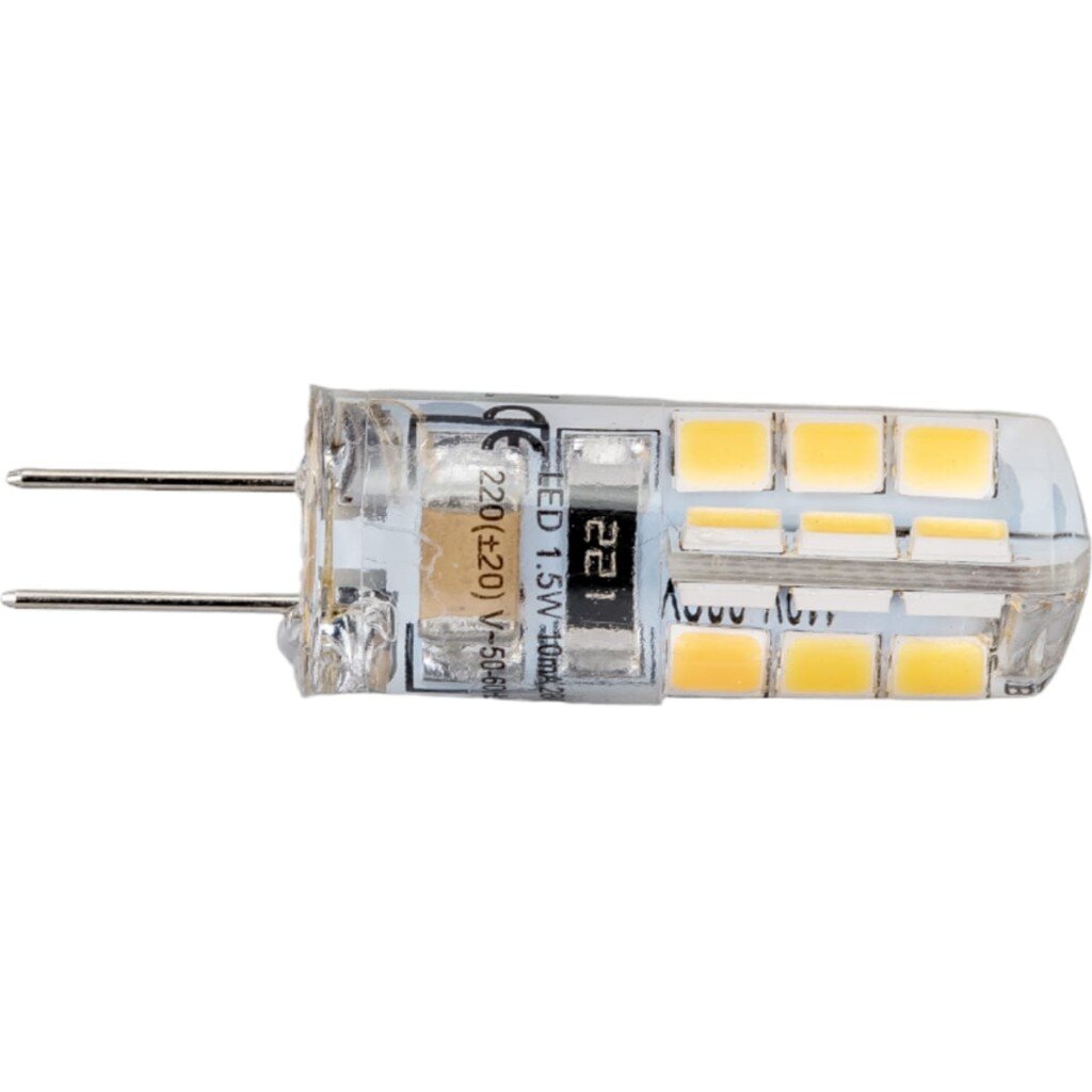 Лампа светодиодная G4, 1.5 Вт, 220 В, капсула, 2800 К, Ecola, Corn Micro, 35x10мм, LED многоразовая капсула icafilas 46
