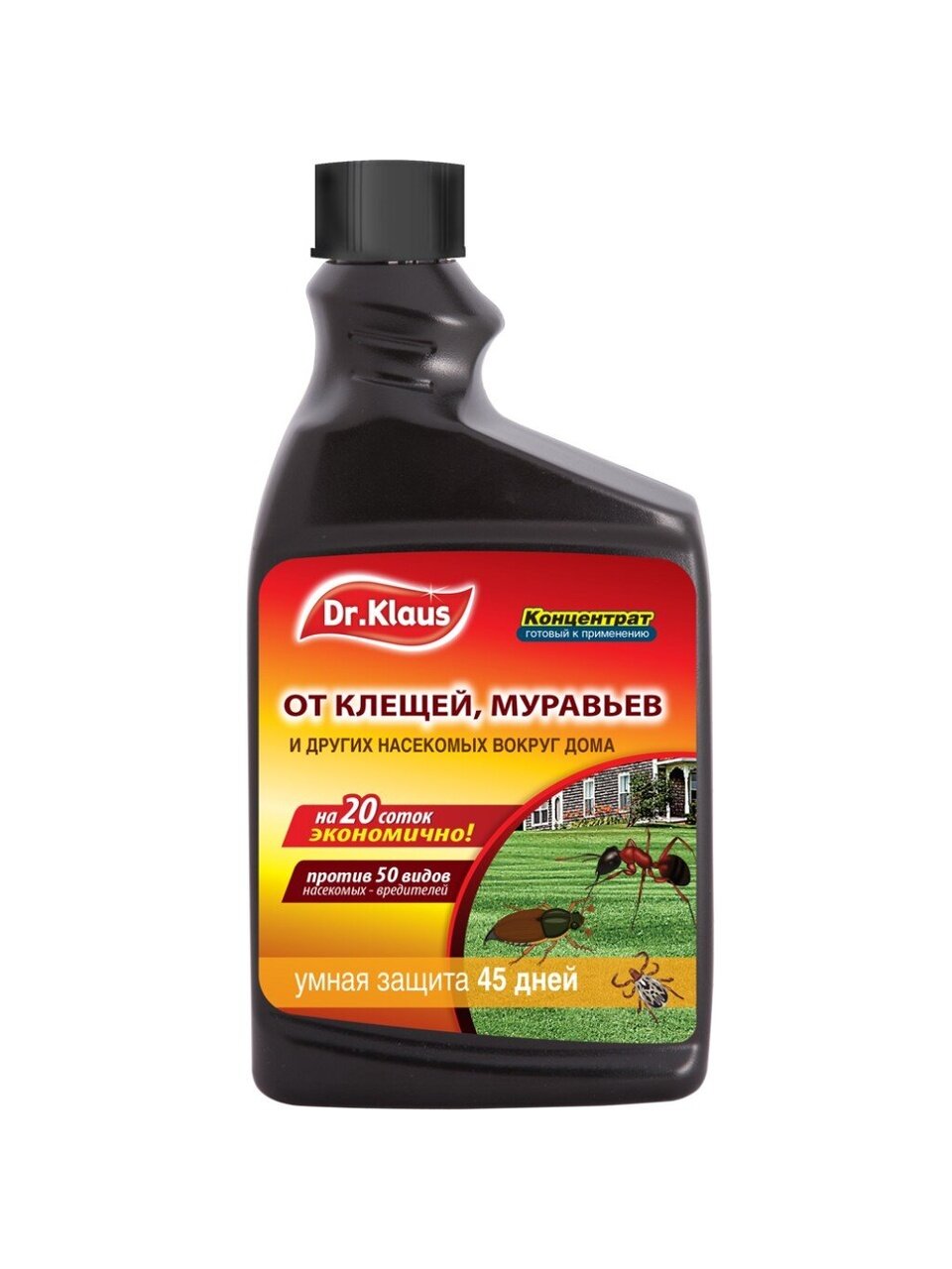 Инсектицид от муравьев, клещей, 1 л, запасной флакон, Dr.Klaus
