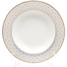 Тарелка суповая, фарфор, 23 см, круглая, Royal Empire, Fioretta, TDP092