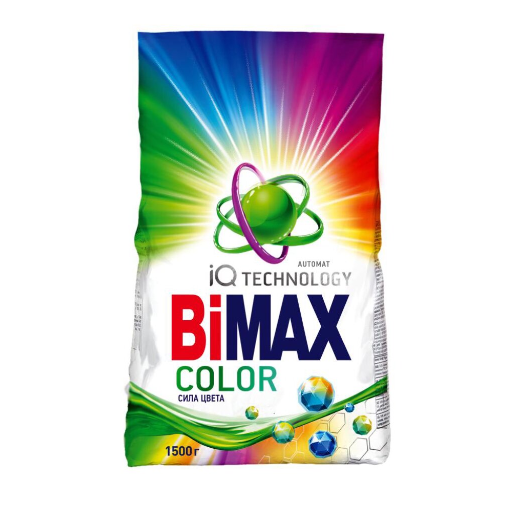 Стиральный порошок BiMAX, 1.5 кг, автомат, для цветного белья, Color