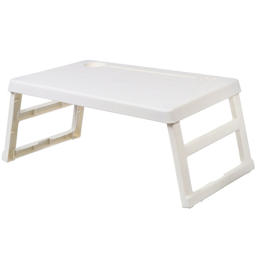 Столик для завтрака пластик, 54.5х36х27 см, белый, Y4-6458 папка для тетрадей а4 youth 20 13 3см пластик молния