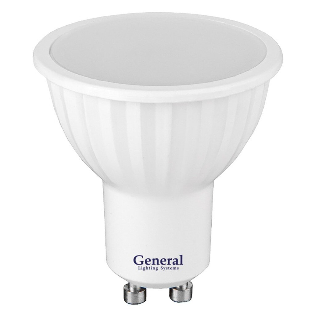 Лампа светодиодная GU10, 15 Вт, 230 В, 6500 К, холодный белый свет, General Lighting Systems, GLDEN-MR16-15-230-GU10-6500, 661586