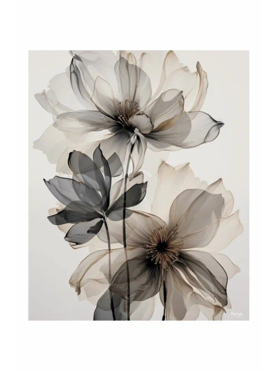 Картина в коробке холст, 50х40 см, Нежная композиция 2, kt45-14613