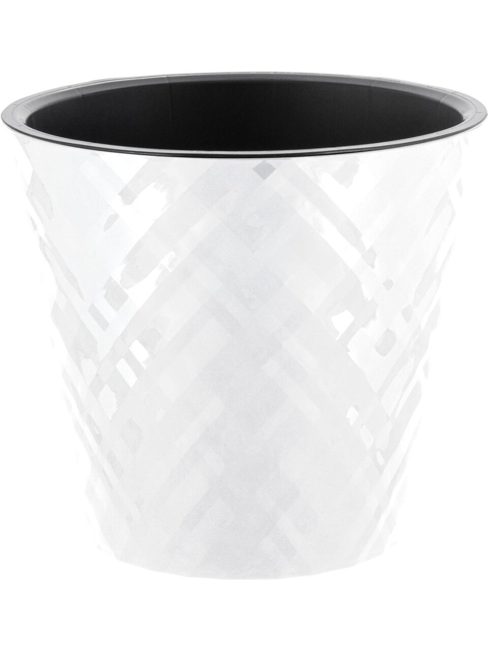 Горшок для цветов пластик, 1.6 л, 16х16х14.5 см, белоснежный жасмин, InGreen, Manhattan, IG670110048
