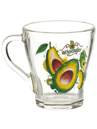 Кружка стекло, 250 мл, Авокадо, Декостек, 2018-Д