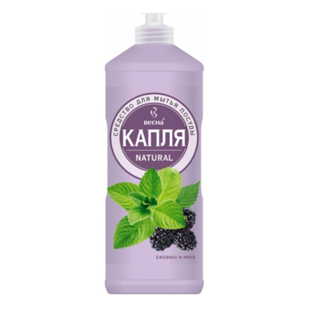 Средство для мытья посуды Капля, Natural Ежевика и мята, 500 мл
