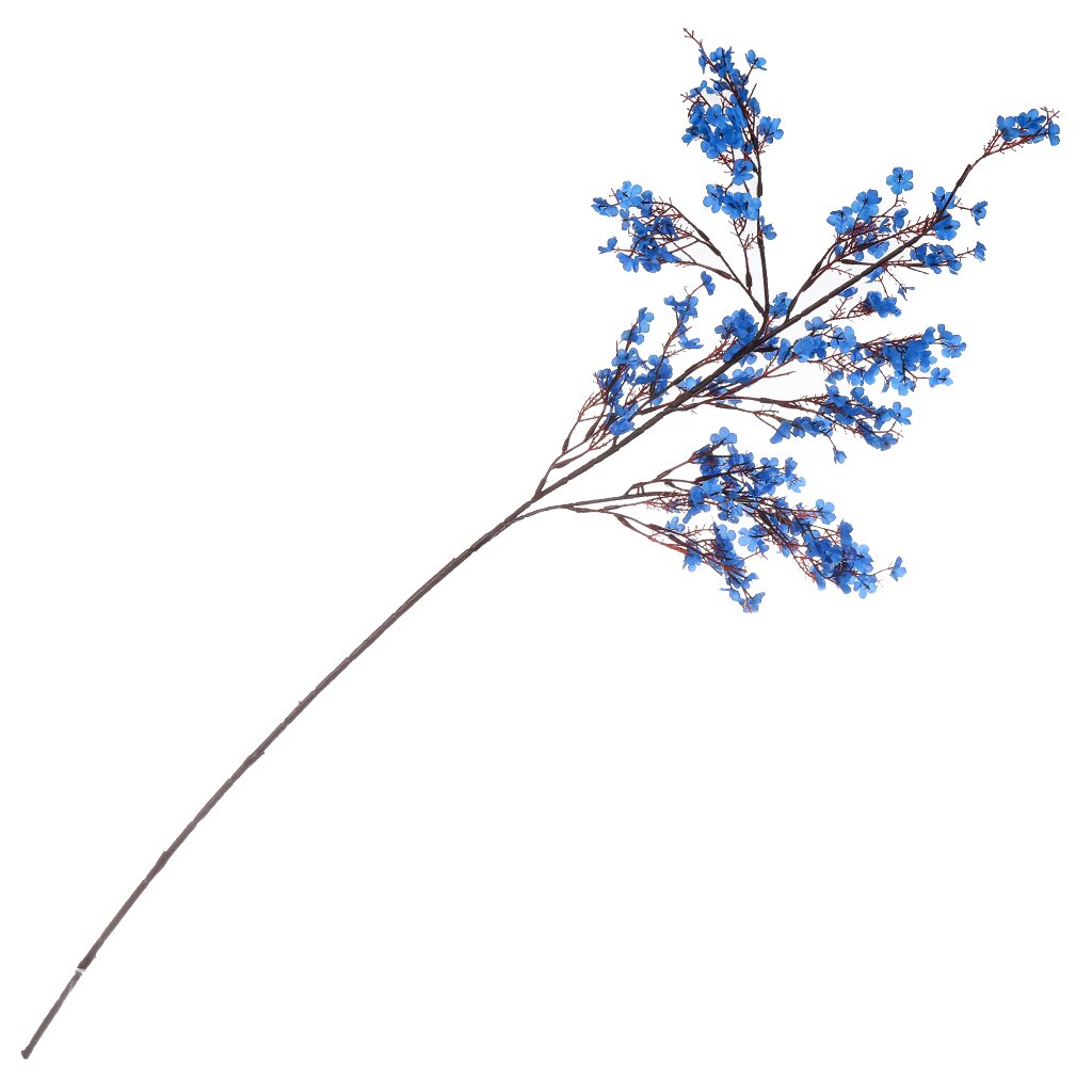 Цветок искусственный декоративный Ветка с цветами, 90 см, синий, Y6-10414 цветок искусственный декоративный ветвь с цветами 90 см красный y4 7920