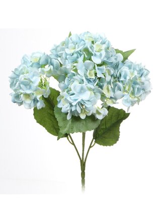 Цветок искусственный декоративный Гортензия, 45 см, бело-голубой, Y4-3502