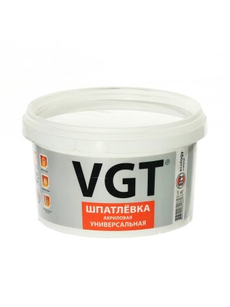 Шпатлевка VGT, акриловая, универсальная, 1 кг