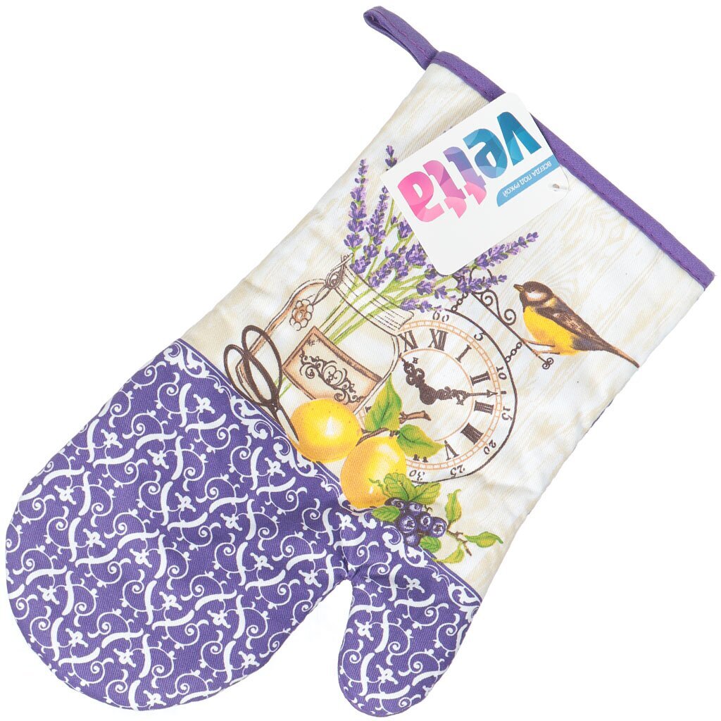 Прихватка-варежка, 18х30 см, Vetta Лаванда 493-056