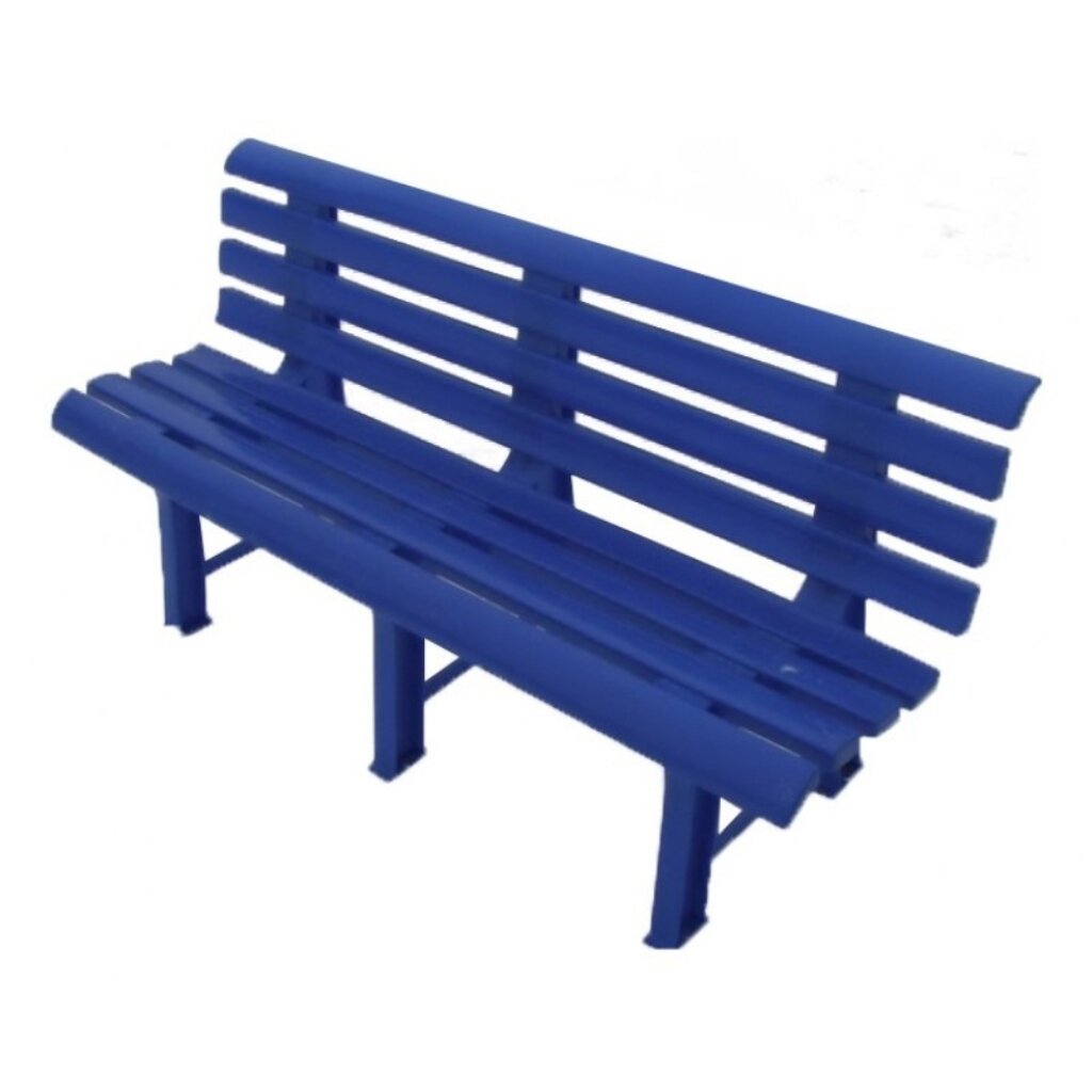 Скамейка садовая пластиковая СКП1-МТ016 синяя, 50х150х70 см