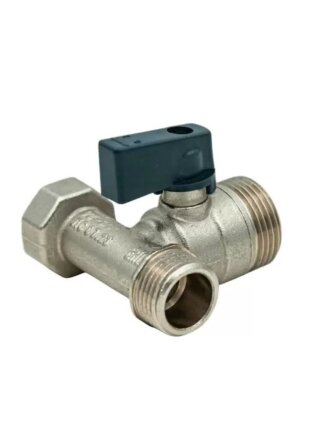 Кран для бытовых приборов, 1/2"х3/4"х1/2", г-ш-ш, латунь, трехходовой, AquaLink