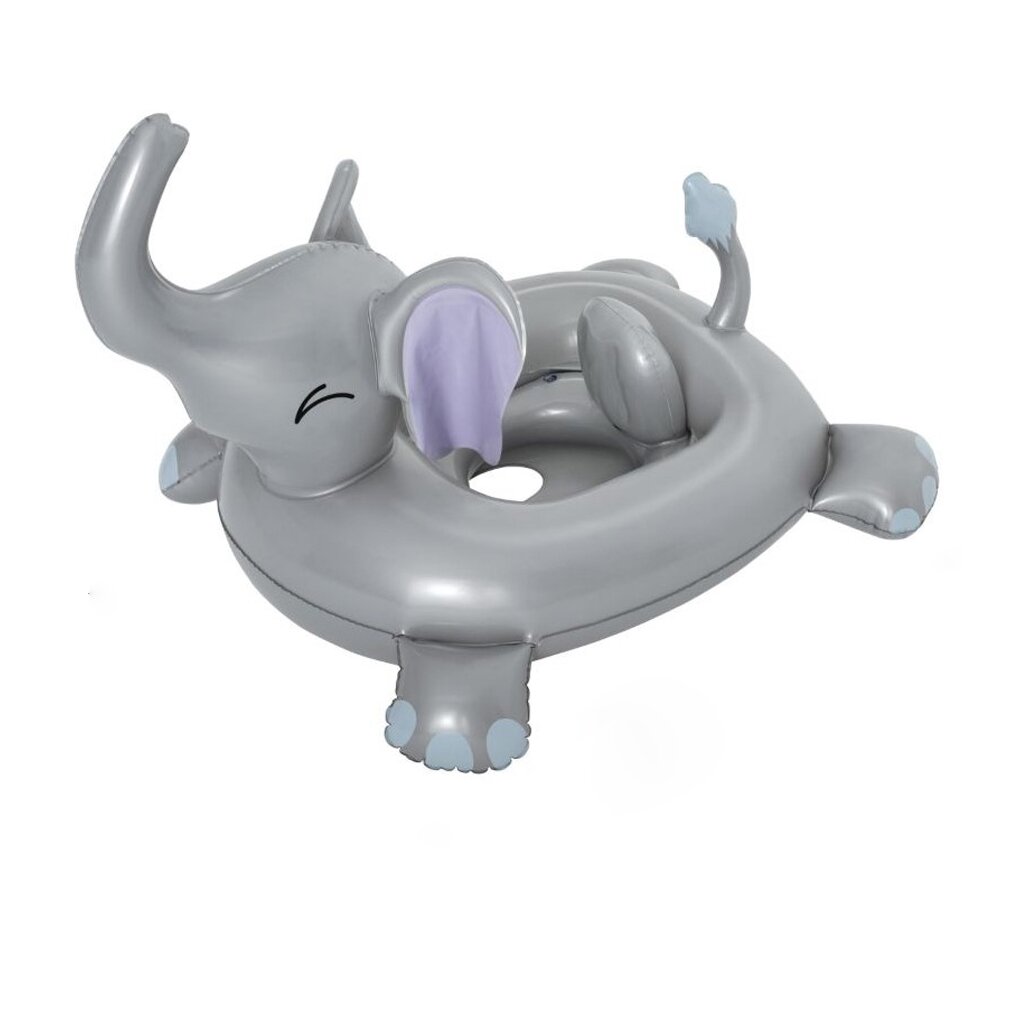 Игрушка для плавания 96.5х84 см, Bestway, Лодочка Слоненок, со встроенным динамиком, серая, 34152 надувная игрушка bestway слоненок 96х84cm 34152 bw