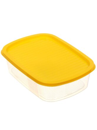 Контейнер пищевой пластик, 1.6 л, 23.8х17.1х6.3 см, в ассортименте, прямоугольный, Мультипласт, Умничка, MPU8164