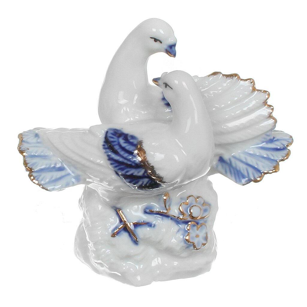 Фигурка декоративная Два голубка, 11х5.5х10 см, 1890284