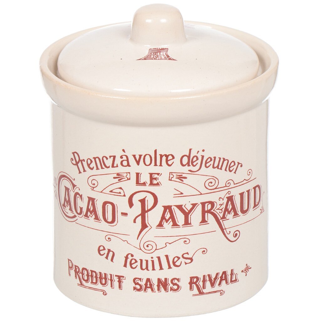 Банка для сыпучих продуктов керамическая Винтаж Крем, 0.45 л