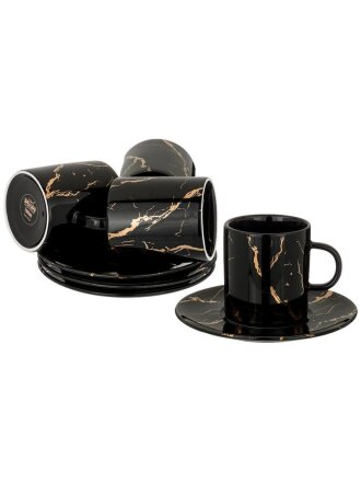 Набор чайный фарфор, 8 предметов, на 4 персоны, 220 мл, черный, Lefard, Fantasy, 42-327, подарочная упаковка