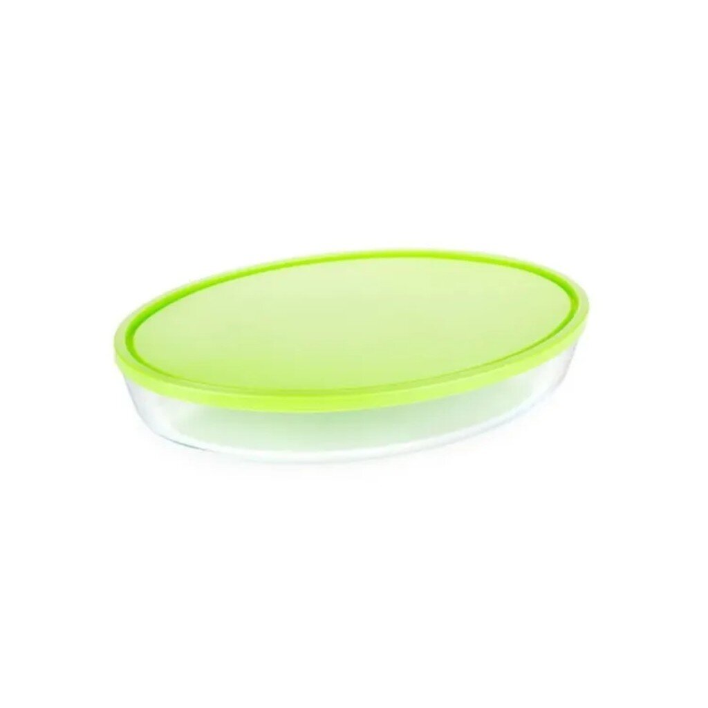 Форма для запекания стекло, 35х24х6 см, 3 л, овальная, с крышкой, зеленая, Pyrex, Cook&Store XL, 346P002G форма для запекания walmer