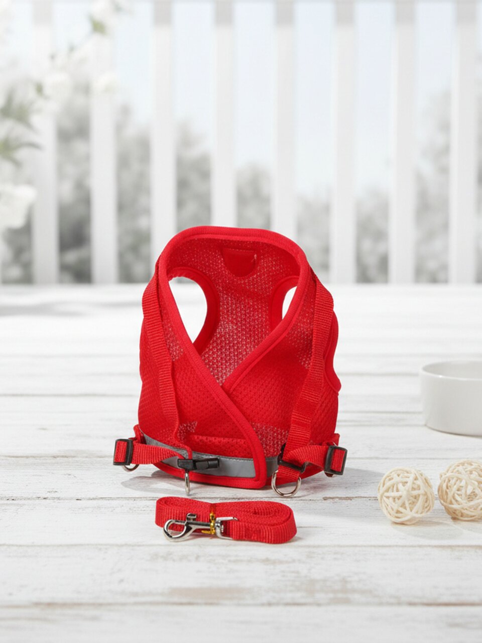 Поводок со шлейкой-жилеткой, размер L, в ассортименте, Y4-11386