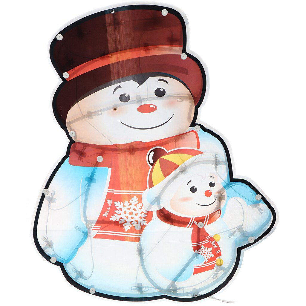 Гирлянда 40 см, 30 ламп, Рождественский снеговик, SY16-157