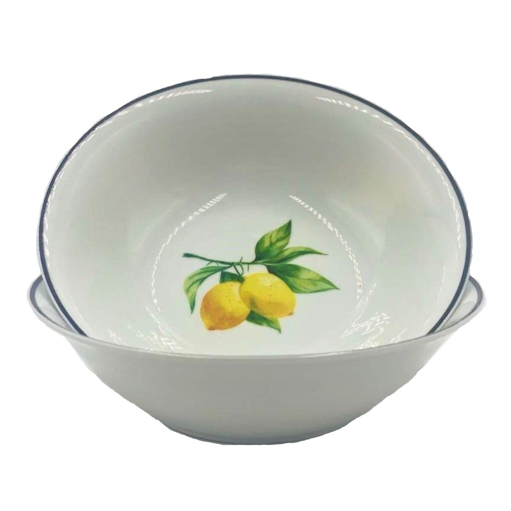 Тарелка суповая, керамика, 18 см, круглая, Лимоны, UG000173
