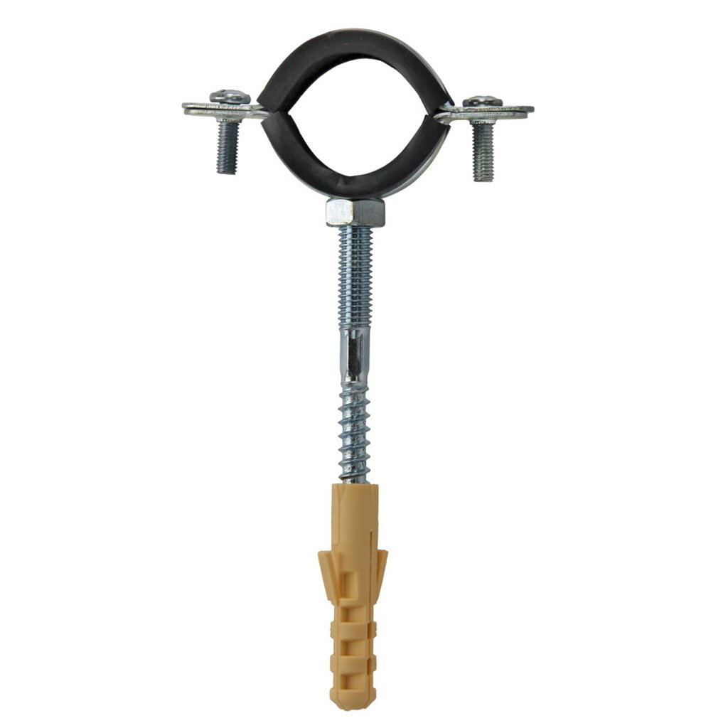 Хомут для крепления трубы, 1"1/2, со шпилькой и дюбелем, индивидуальная упаковка, MasterProf, ИС.140020