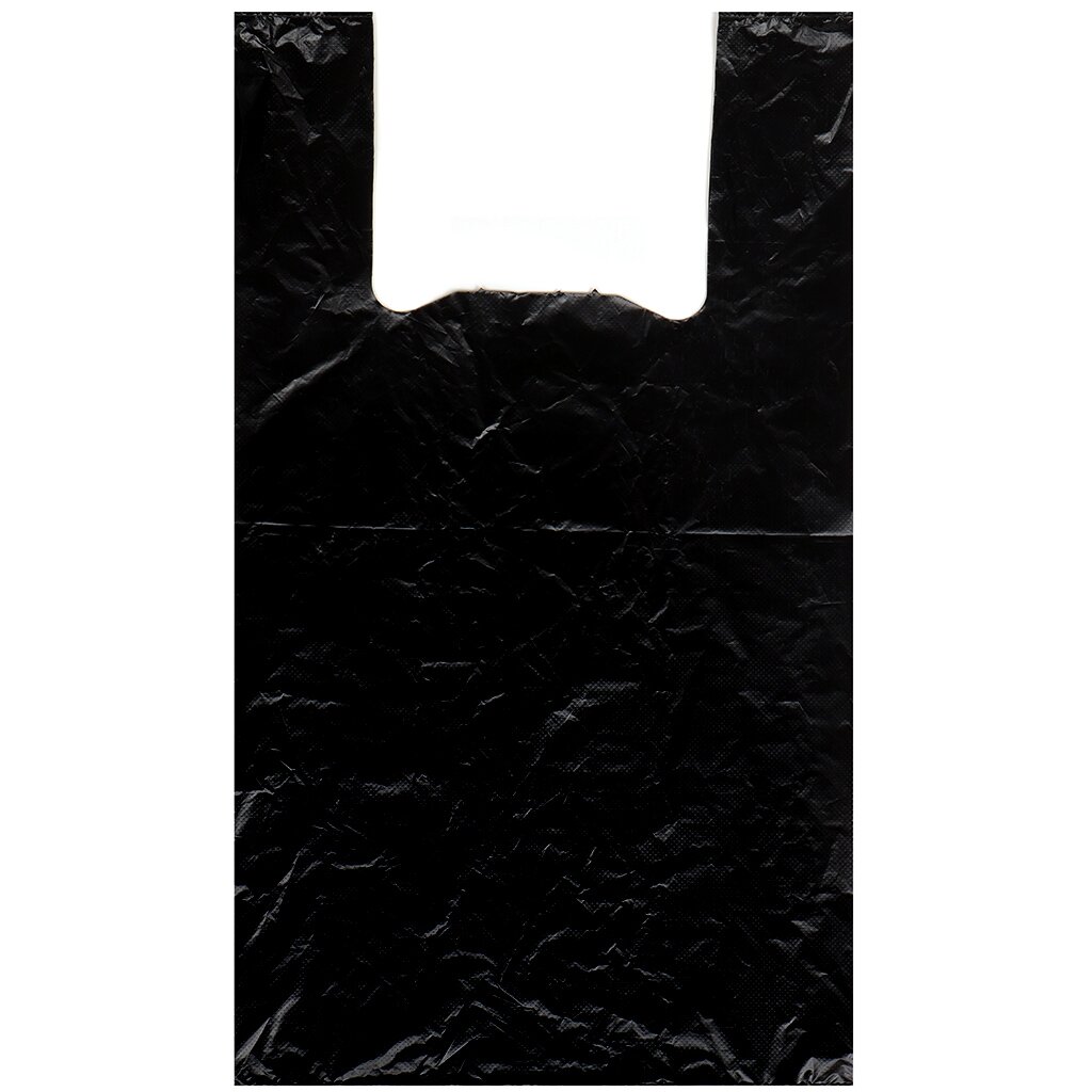 Пакет-майка, 26х48 см, черный