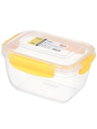 Контейнер пищевой пластик, 1 л, 17х13х10 см, прямоугольный, воздухонепроницаемый, 30862