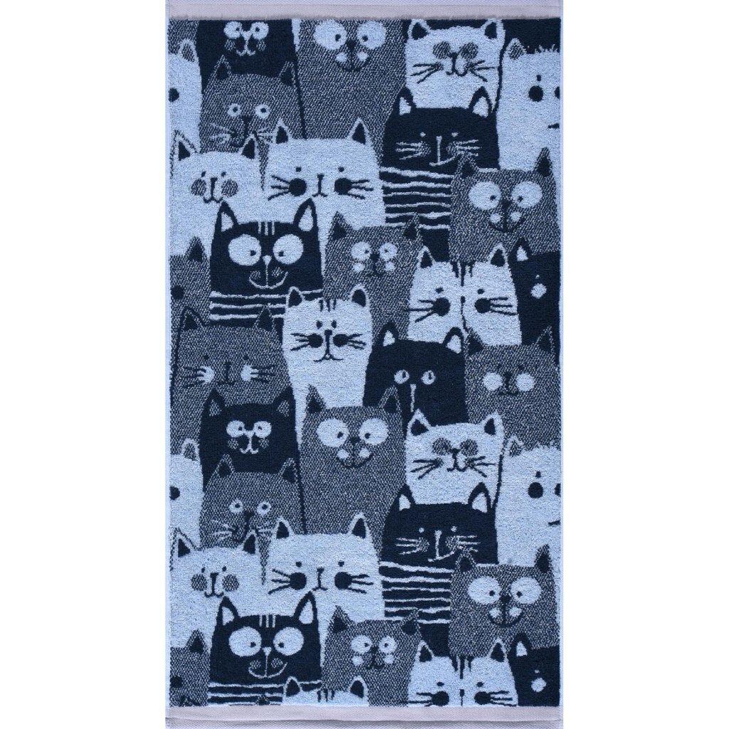Полотенце детское 50х90 см, 100% хлопок, 460 г/м2, Miao, Cleanelly, пестротканное, Россия, ПЦ-2602-2744