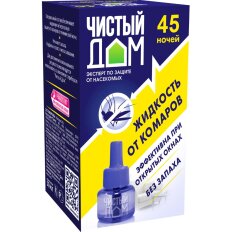 Репеллент от комаров, жидкость, 45 ночей, Чистый Дом