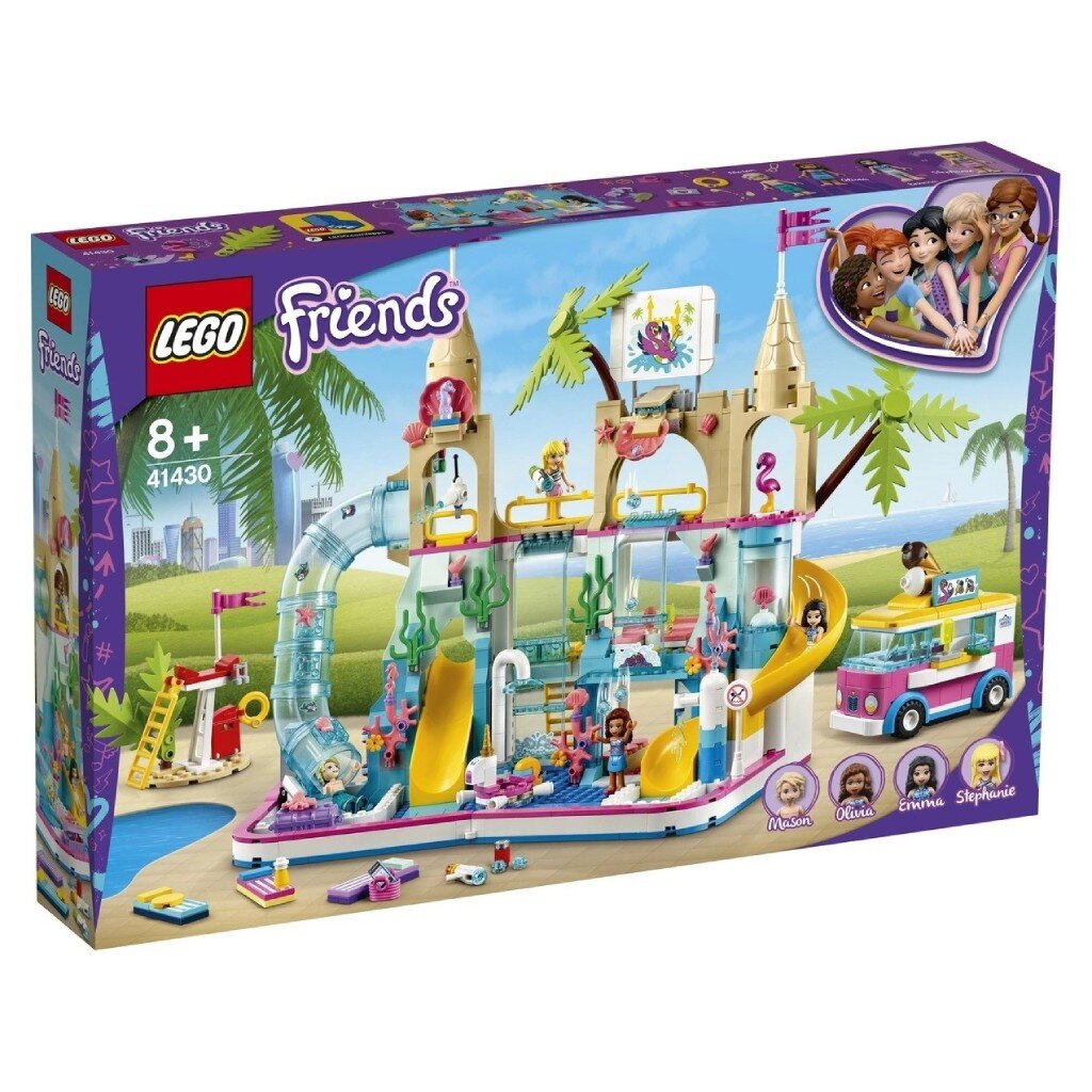 Конструктор Lego, Friends, Летний аквапарк, 7-9 лет, 1001 деталь, 41430 -  купить оптом со складов в Москве и Воронеже - оптовая база Спектр