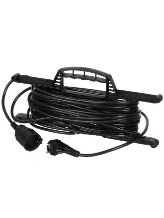 Удлинитель 1 гнездо, 16 м, 2х1.5 мм², на рамке, черный, Jett, РС-1, 157-016