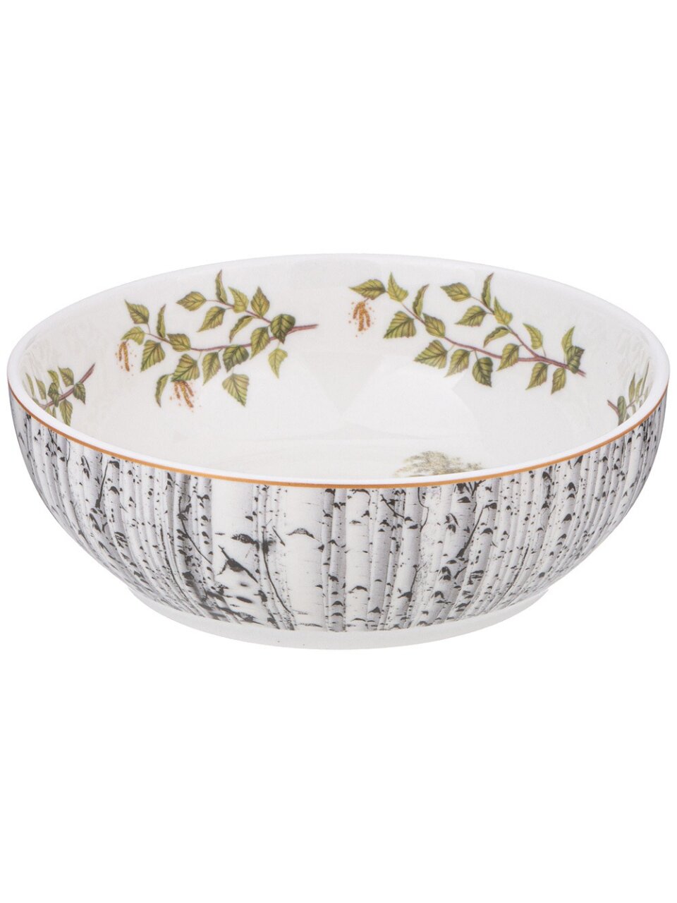 Салатник фарфор, круглый, 15.5х5 см, 0.6 л, Березки, Lefard, 85-2016