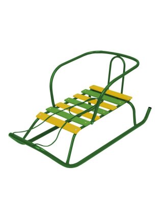 Санки Ветерок, В1/З2, спинка, поводок, зеленые, Nika