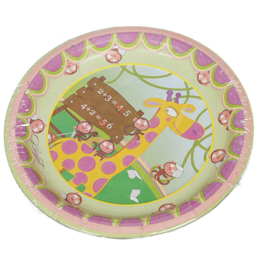 Одноразовая тарелка Мистерия Детская коллекция, 180 мм, 10 шт