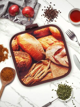 Прихватка 18х18 см, 100% полиэстер, Ароматная выпечка, Y9-171