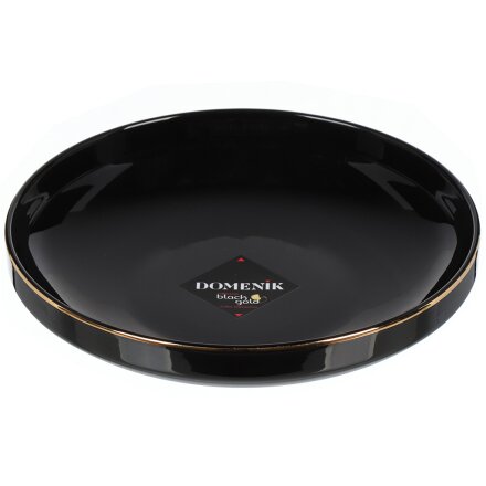 Тарелка суповая, фарфор, 19 см, круглая, Black Gold, Domenik, DM3012-1