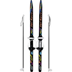 Лыжи для детей, 120 см, с палками, 95 см, универсальное крепление, носок фиксируемый, Ski Race, 332447-00