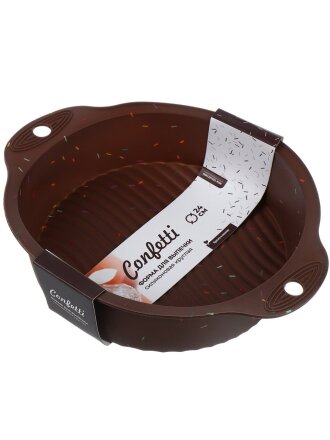 Форма для запекания силикон, 24х6 см, 5.6 л, круглая, в ассортименте, Atmosphere, Confetti Mix 8521, AT-K2252